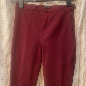 Banana Republic Maroon Skinny Pants Size 0 Women Ankle Slim Small Burgundy